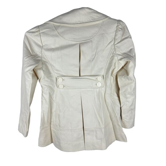 Guess Women's Ivory Wool-Blend Peacoat Size PL - Picture 7 of 7